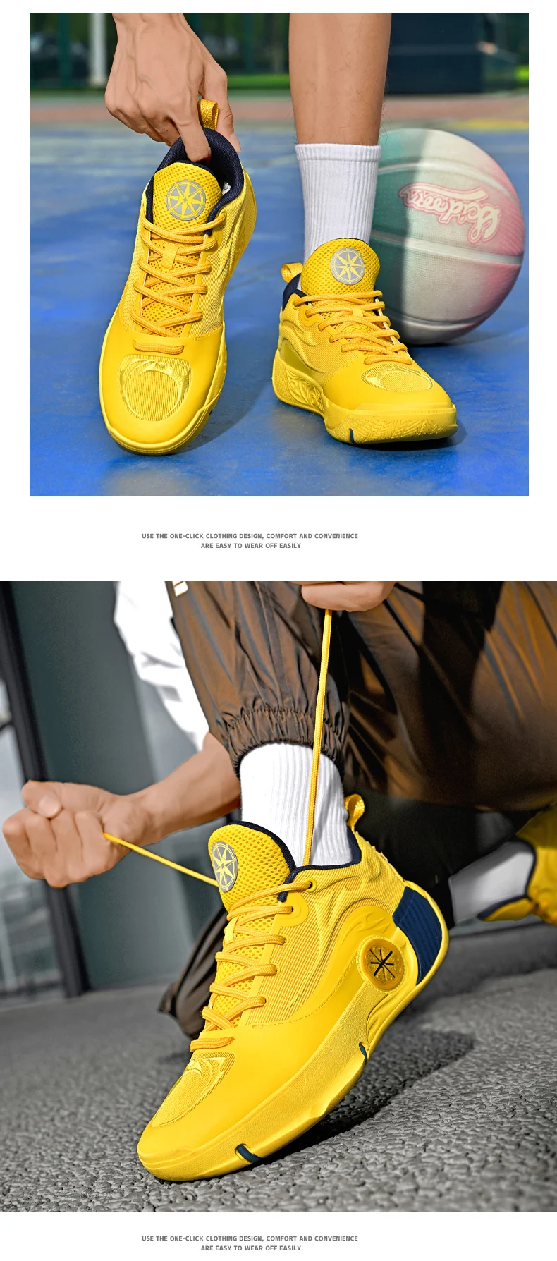 Men's Athletic Basketball Sneakers Breathable Cushioning Non-Slip Wearable Gym Training Running Shoes for Men