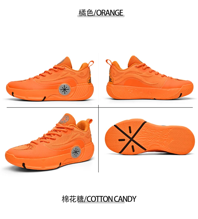 Men's Athletic Basketball Sneakers Breathable Cushioning Non-Slip Wearable Gym Training Running Shoes for Men
