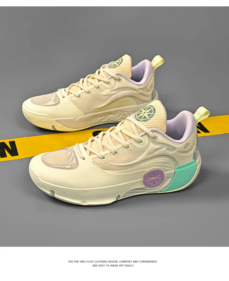 Men's Athletic Basketball Sneakers Breathable Cushioning Non-Slip Wearable Gym Training Running Shoes for Men