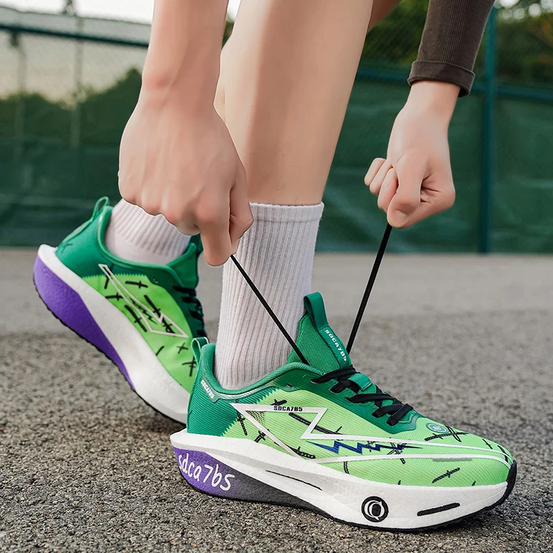 Men's Athletic Shoes - Lightweight and Breathable Running Shoes with Enhanced Cushioning and Durable Rubber Soles, Suitable for Training, Hiking, and Casual Wear - All-Season Low-Top Sneakers, Hiking and Street Shoes, Stylish Athletic Design, Fabric Upper.