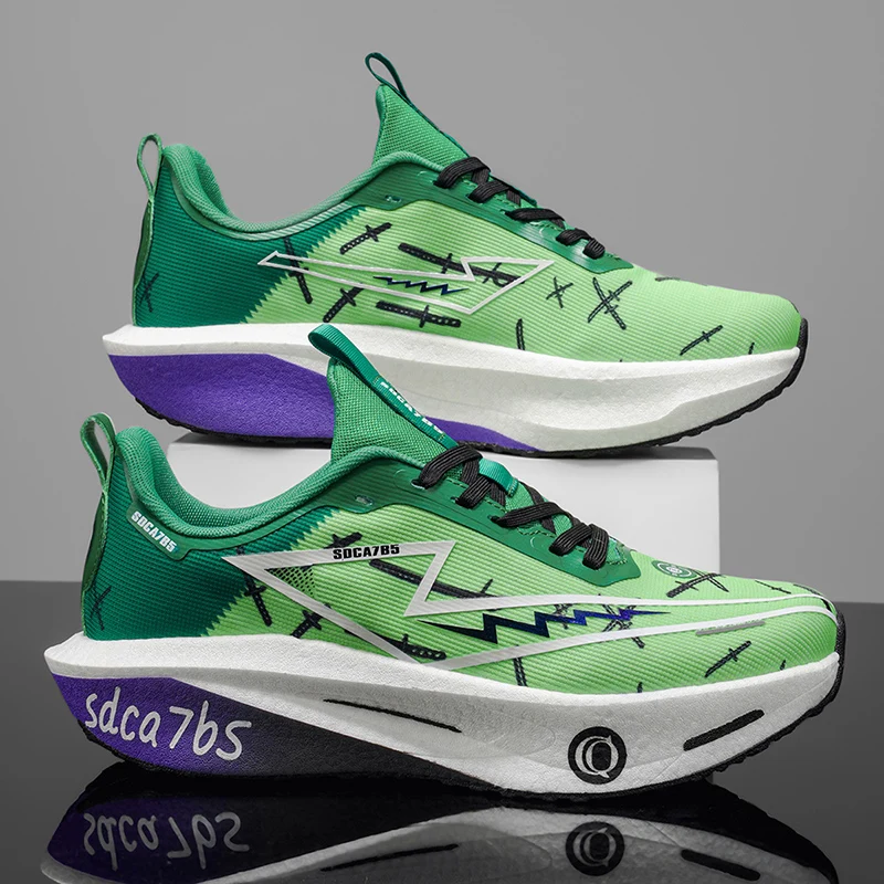 Men's Athletic Shoes - Lightweight and Breathable Running Shoes with Enhanced Cushioning and Durable Rubber Soles, Suitable for Training, Hiking, and Casual Wear - All-Season Low-Top Sneakers, Hiking and Street Shoes, Stylish Athletic Design, Fabric Upper.