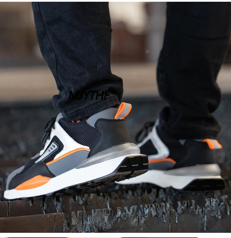 Anti-smash Anti Puncture Functional Shoes Men Safety Shoes Steel Toe Shoes Male Indestructible Mining Boots Work Shoes Sneakers