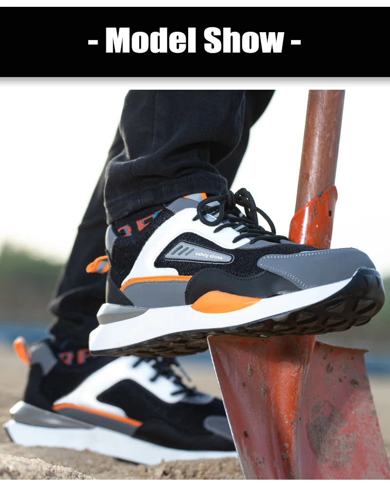 Anti-smash Anti Puncture Functional Shoes Men Safety Shoes Steel Toe Shoes Male Indestructible Mining Boots Work Shoes Sneakers