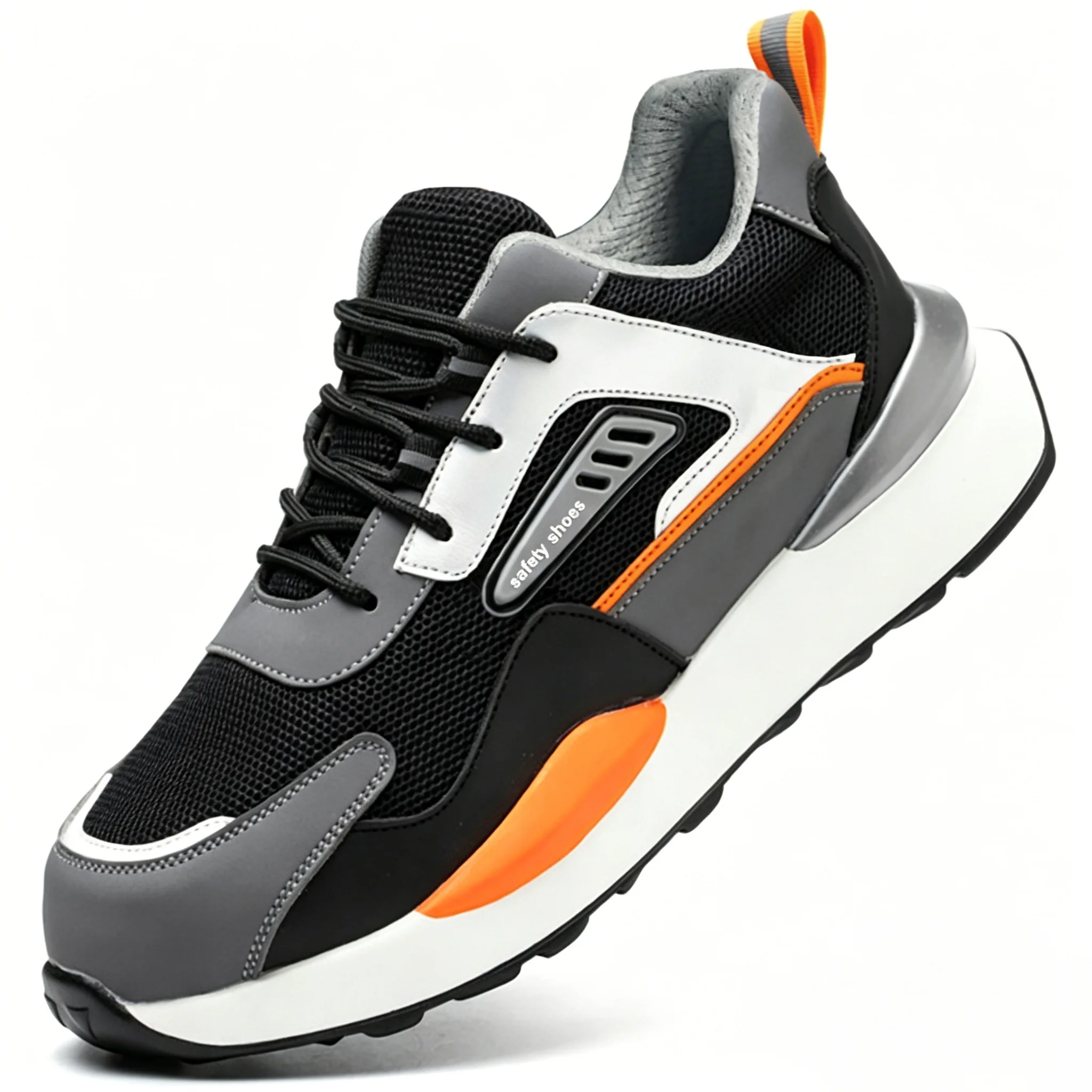 Anti-smash Anti Puncture Functional Shoes Men Safety Shoes Steel Toe Shoes Male Indestructible Mining Boots Work Shoes Sneakers