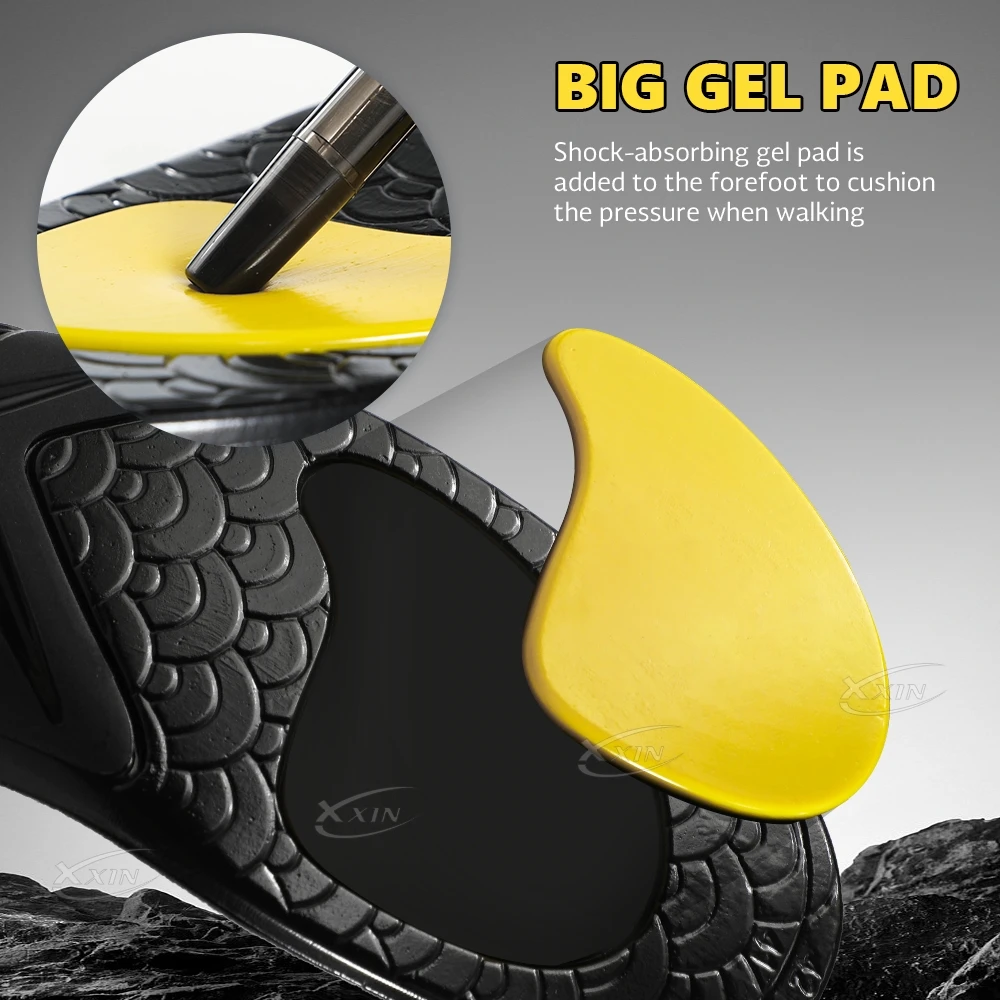 【xxin】Carbon Fiber Shell Heel Insole Poron Arch Support Insoles Pain Relief Shock Absorption Shoes Pad