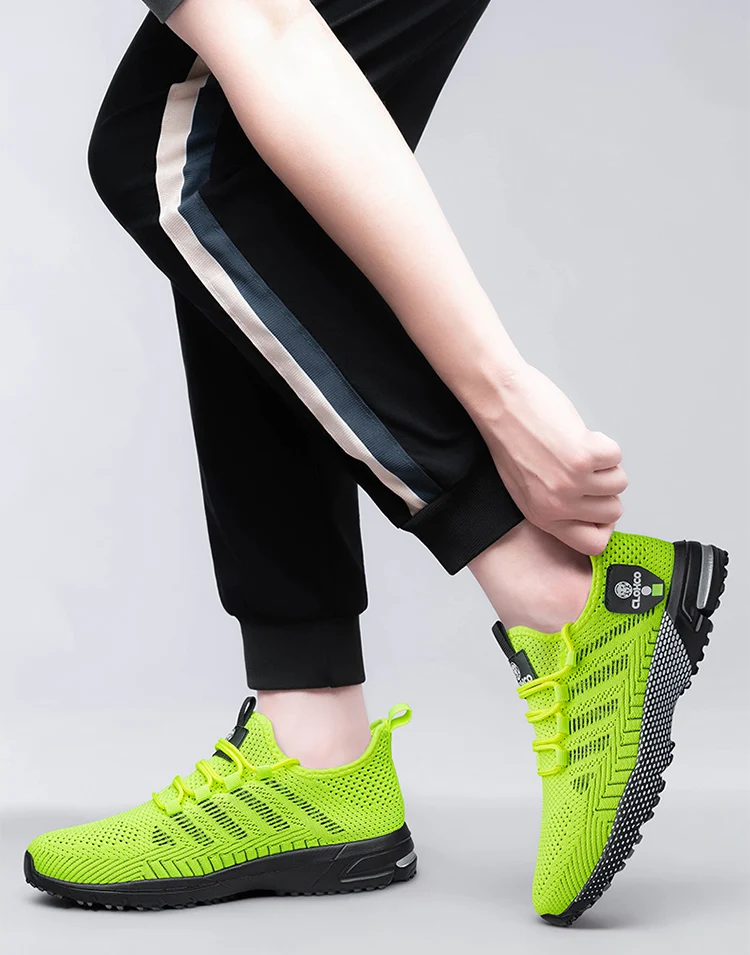 CLOHOO-en's Lightweight Knit Joggers - Breathable Road Running Shoes & Comfortable Daily Walking Sneakers.