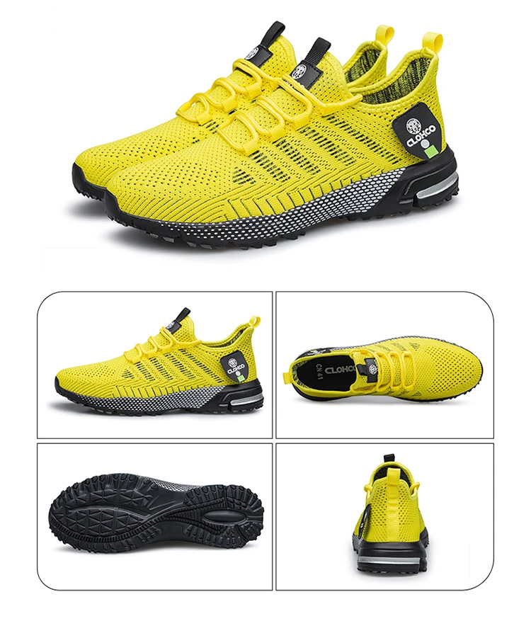 CLOHOO-en's Lightweight Knit Joggers - Breathable Road Running Shoes & Comfortable Daily Walking Sneakers.