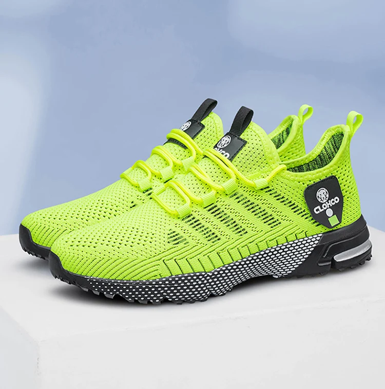 CLOHOO-en's Lightweight Knit Joggers - Breathable Road Running Shoes & Comfortable Daily Walking Sneakers.