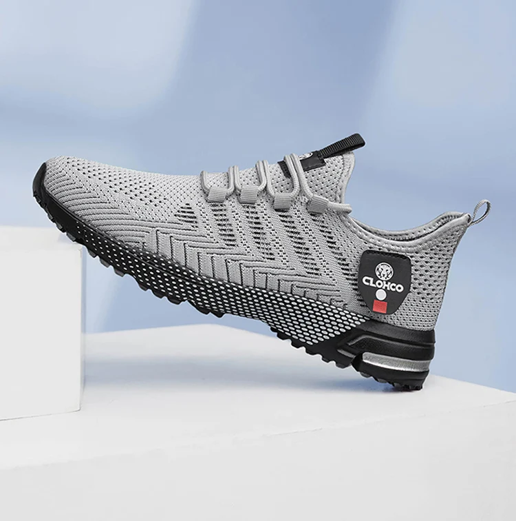 CLOHOO-en's Lightweight Knit Joggers - Breathable Road Running Shoes & Comfortable Daily Walking Sneakers.