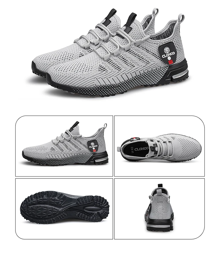CLOHOO-en's Lightweight Knit Joggers - Breathable Road Running Shoes & Comfortable Daily Walking Sneakers.