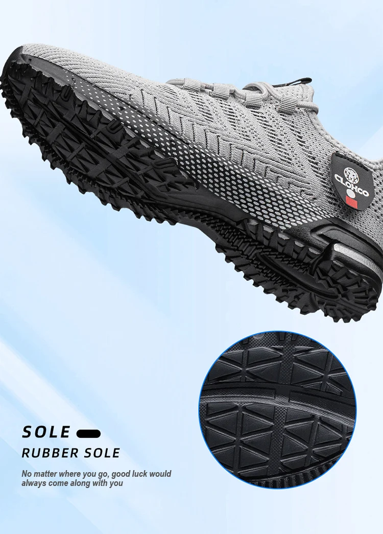 CLOHOO-en's Lightweight Knit Joggers - Breathable Road Running Shoes & Comfortable Daily Walking Sneakers.