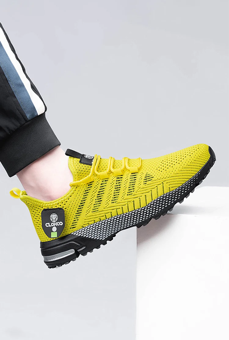 CLOHOO-en's Lightweight Knit Joggers - Breathable Road Running Shoes & Comfortable Daily Walking Sneakers.