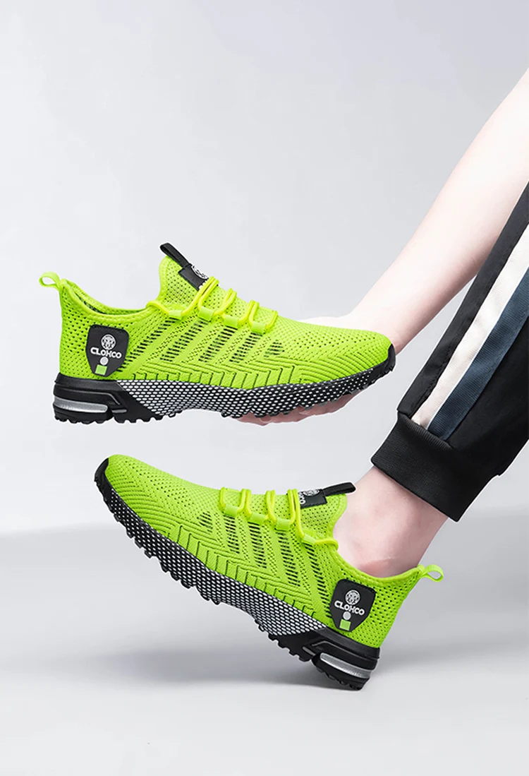 CLOHOO-en's Lightweight Knit Joggers - Breathable Road Running Shoes & Comfortable Daily Walking Sneakers.