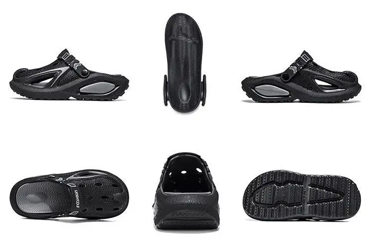 7CM Thick Soled Perforated Shoes for Men's Summer Outerwear 2026 New Thick Soled Wear-Resistant and Non Slip Sandals
