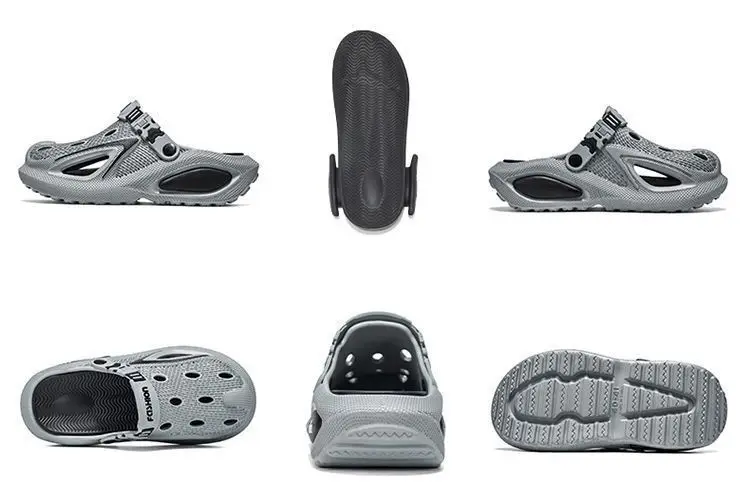 7CM Thick Soled Perforated Shoes for Men's Summer Outerwear 2026 New Thick Soled Wear-Resistant and Non Slip Sandals