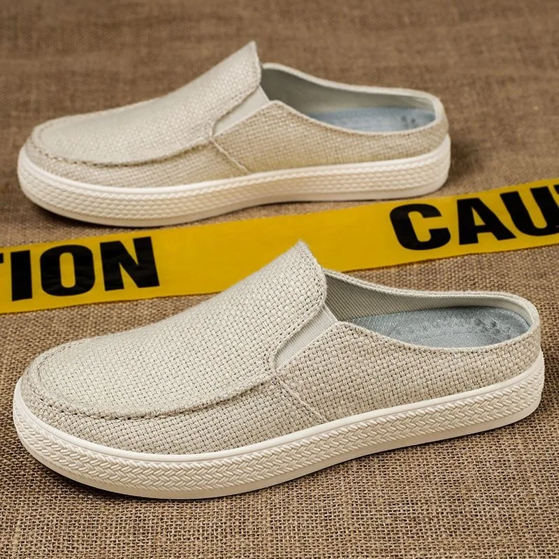 Sneaker Men's Summer Breathable Shoes Lazy Casual Driving Shoes Slipper Male Comfortable Walking Shoes Bottom Soft