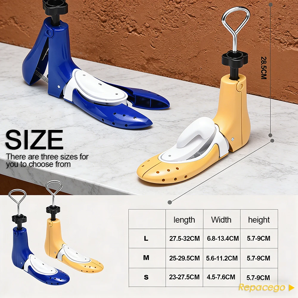 Repacego 1/2 Pcs Shoe Stretcher Shoe Trees Universal Unisex Men Women Adjustable Length Width high low top shoes Extender Keeper