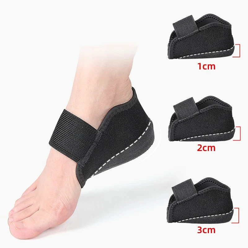 Silicone Height Increase Insoles for Men Women Heel Cup Shoe Pads for Plantar Fascitis Spurs Support Heel Lift Inserts Socks