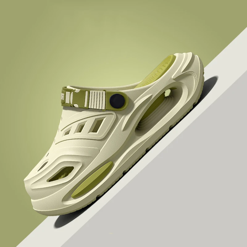 Smile Men's And Women's Cave Shoes Fashion Breathable Sandals With Removable Insoles Non-slip Cushioned Thickened Soft Slippers