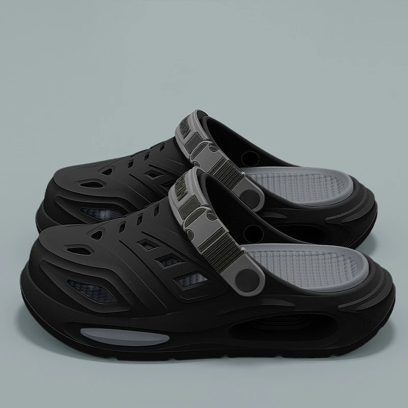 Smile Men's And Women's Cave Shoes Fashion Breathable Sandals With Removable Insoles Non-slip Cushioned Thickened Soft Slippers