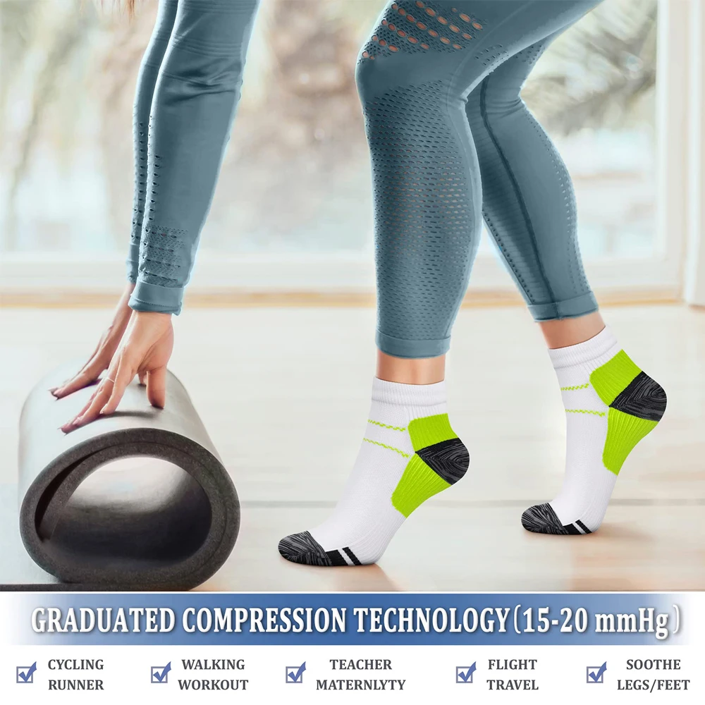 7Pairs/5Pairs Compression Socks Plantar Fasciitis Relief Foot Pads for Women Men Ankle Support Heel Spurs Pain Protector Socks