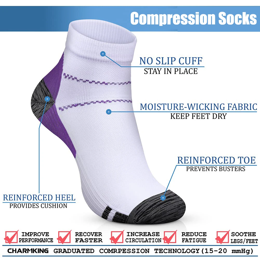 7Pairs/5Pairs Compression Socks Plantar Fasciitis Relief Foot Pads for Women Men Ankle Support Heel Spurs Pain Protector Socks