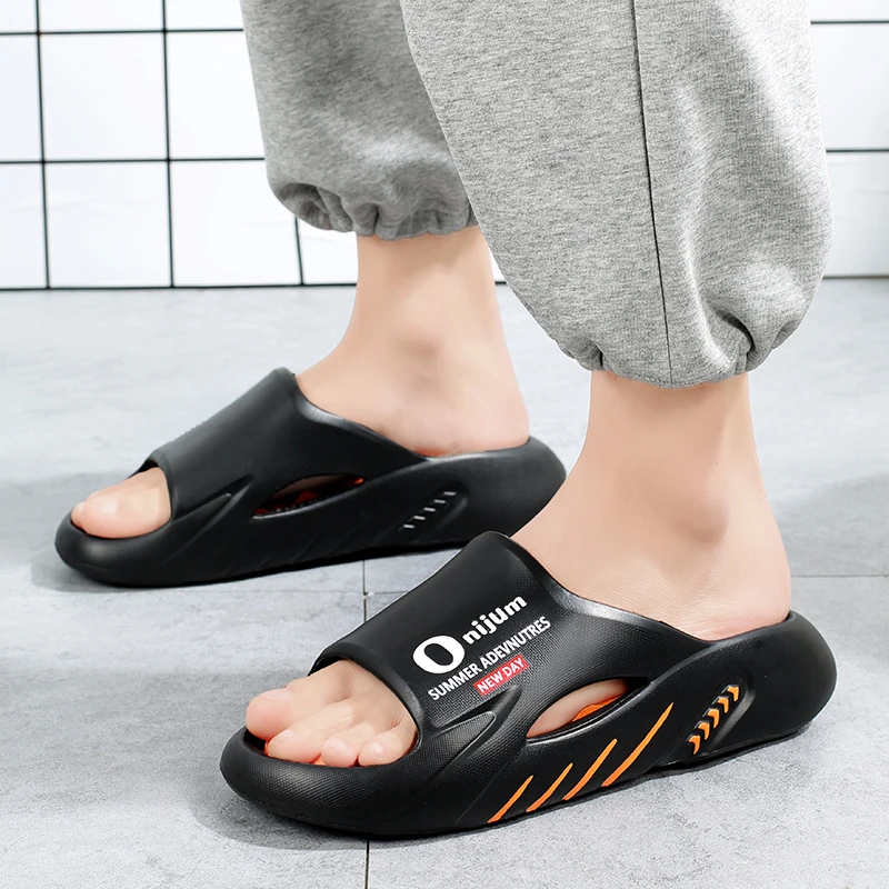 New Men's Massage Slippers Indoor Outdoor Sandals Beach Casual Shoes Comfortable Slides Men Women Home Slippers Big Size 46 47