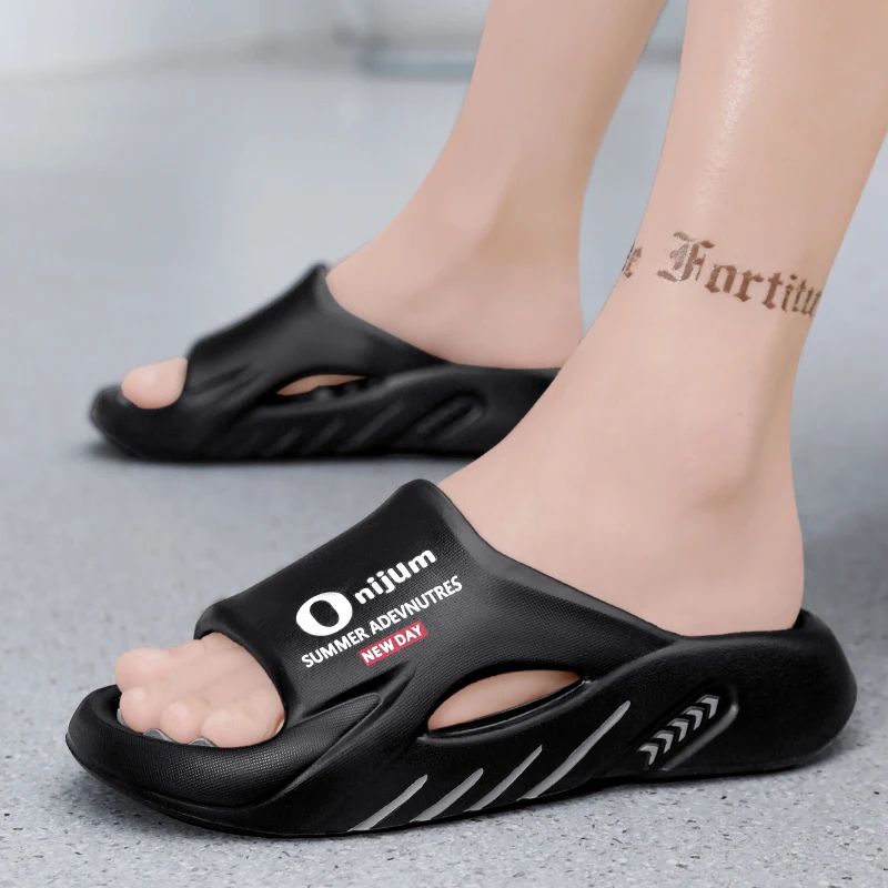 New Men's Massage Slippers Indoor Outdoor Sandals Beach Casual Shoes Comfortable Slides Men Women Home Slippers Big Size 46 47