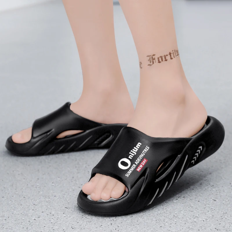 New Men's Massage Slippers Indoor Outdoor Sandals Beach Casual Shoes Comfortable Slides Men Women Home Slippers Big Size 46 47
