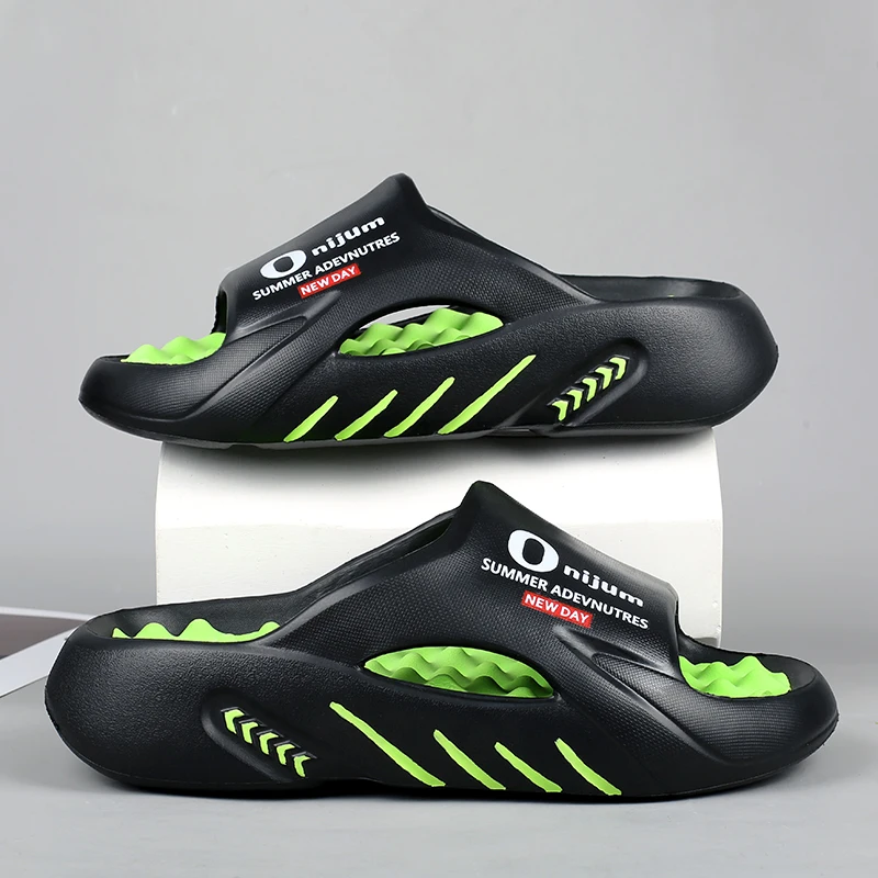 New Men's Massage Slippers Indoor Outdoor Sandals Beach Casual Shoes Comfortable Slides Men Women Home Slippers Big Size 46 47