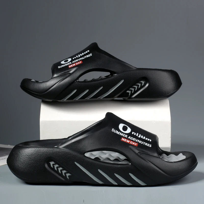 New Men's Massage Slippers Indoor Outdoor Sandals Beach Casual Shoes Comfortable Slides Men Women Home Slippers Big Size 46 47