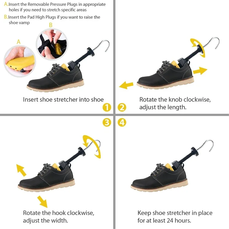 Repacego 1/2 Pc Wooden Shoe Trees Adjustable Shoe Stretcher Expander Men Women Unisex Length Width shoes Extender Keeper Heels