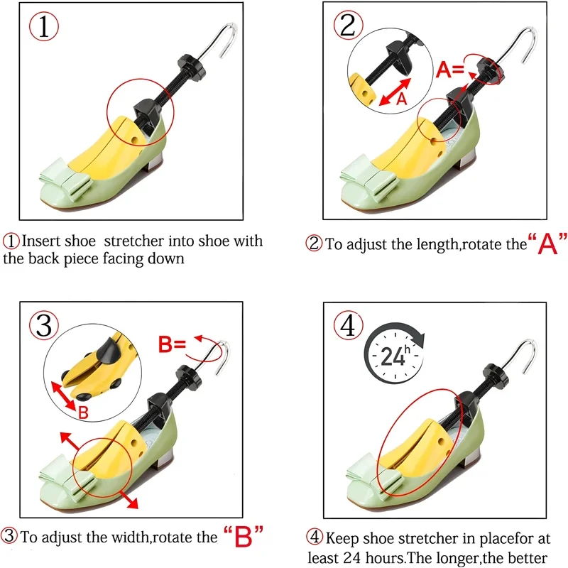 Repacego 1/2 Pc Wooden Shoe Trees Adjustable Shoe Stretcher Expander Men Women Unisex Length Width shoes Extender Keeper Heels