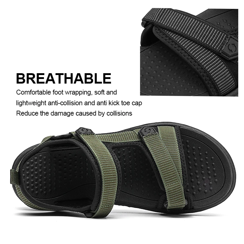 Comfortable Mens Sandals Summer Lightweight Casual Outdoor Beach Holiday Slippers Fashion Breathable Shoes Size40-45