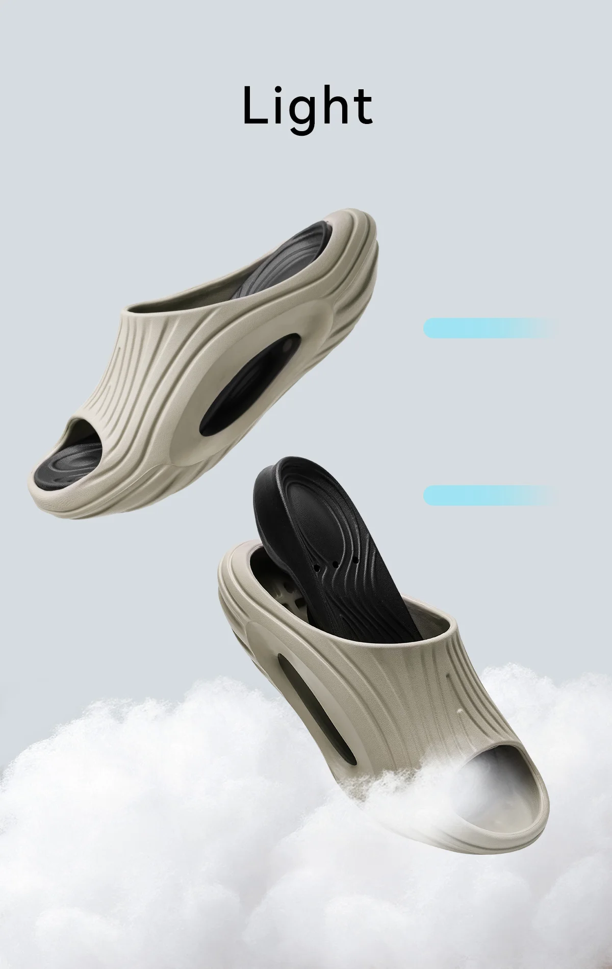 2026 New Arrival Fashion Chunky Slides, Ultra Soft Cloud Slippers, Lightweight Anti-slip Thick Sole Sport Sandals, Unisex Indoor