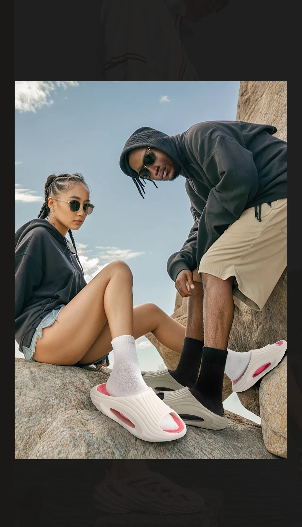 2026 New Arrival Fashion Chunky Slides, Ultra Soft Cloud Slippers, Lightweight Anti-slip Thick Sole Sport Sandals, Unisex Indoor