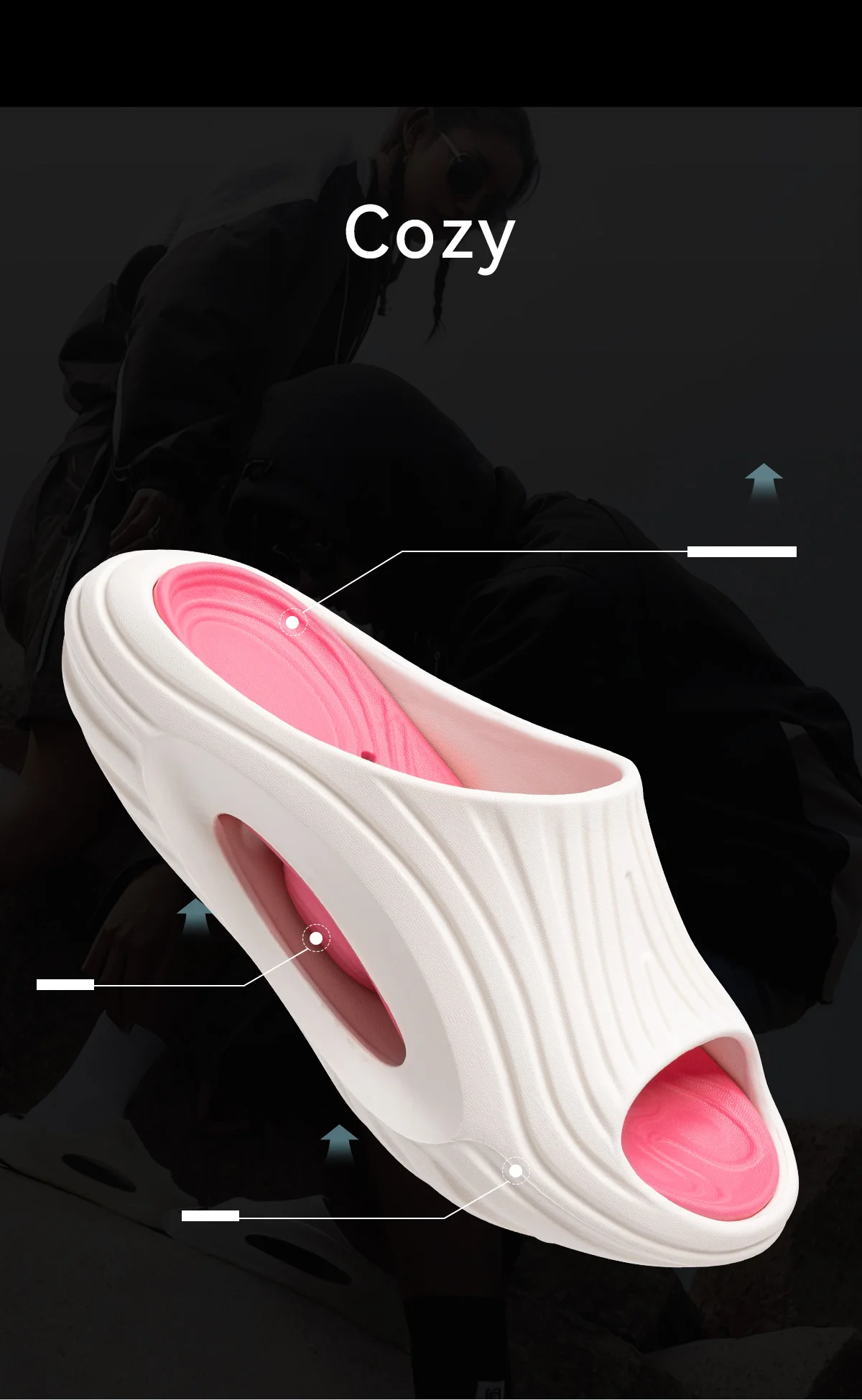2026 New Arrival Fashion Chunky Slides, Ultra Soft Cloud Slippers, Lightweight Anti-slip Thick Sole Sport Sandals, Unisex Indoor