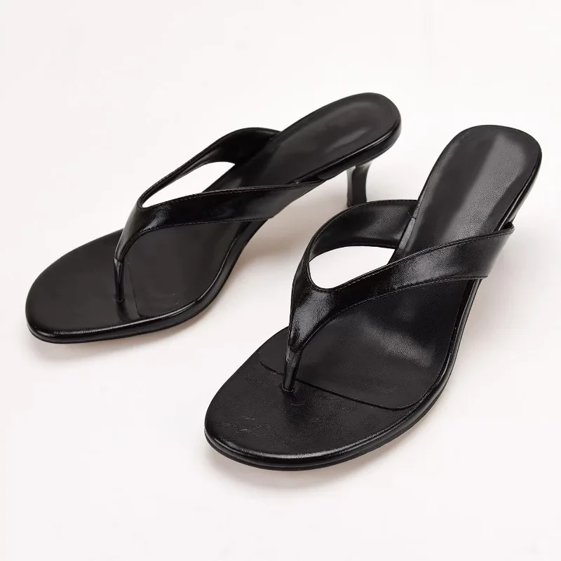 Summer Women Clip Toe Slippers Comfort Low Heel Slides Shoes Ladies Casual Dress Street Style Sandalis