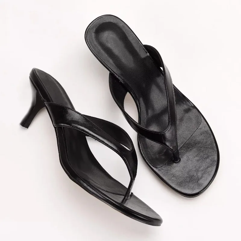 Summer Women Clip Toe Slippers Comfort Low Heel Slides Shoes Ladies Casual Dress Street Style Sandalis