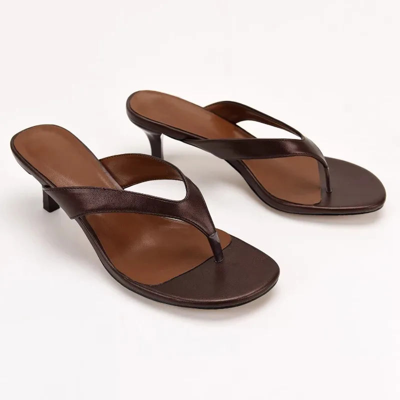 Summer Women Clip Toe Slippers Comfort Low Heel Slides Shoes Ladies Casual Dress Street Style Sandalis