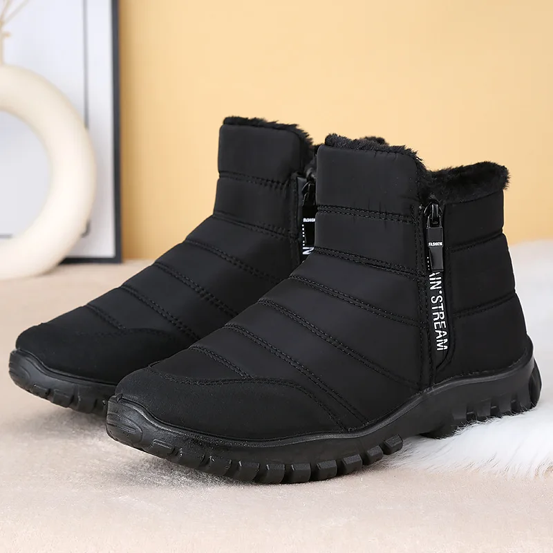 Winter Men Ankle Snow Boots Waterproof Non Slip Shoes for Men Casual Keep Warm Plush Plus Size Couple Footwear Chaussure Homme