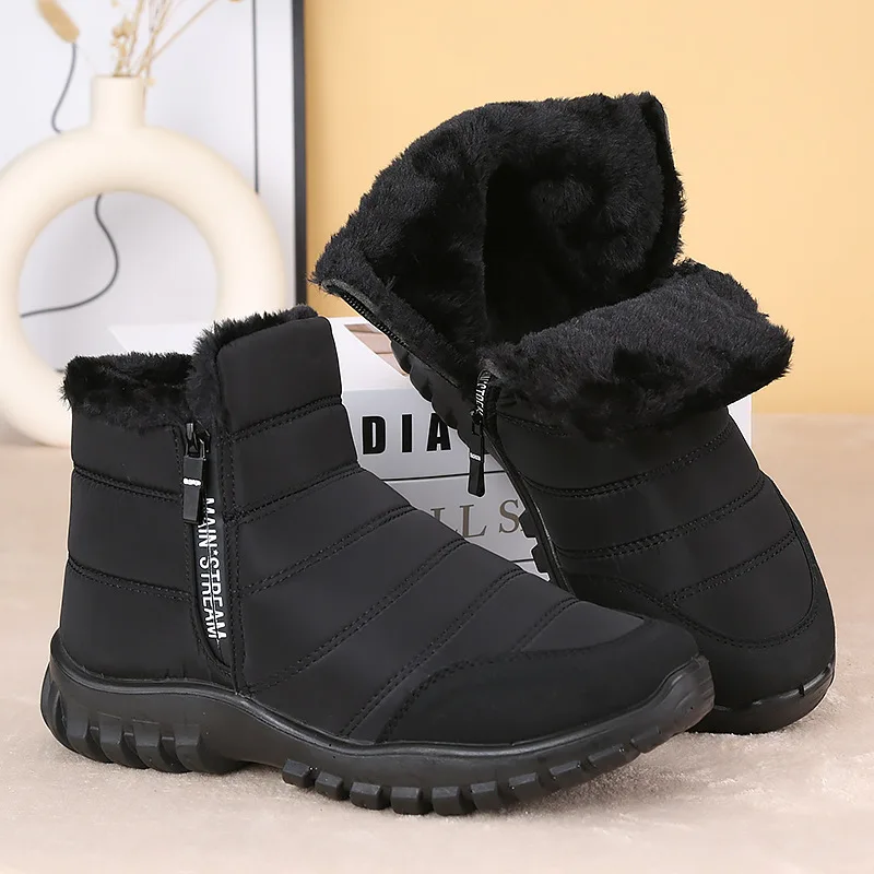 Winter Men Ankle Snow Boots Waterproof Non Slip Shoes for Men Casual Keep Warm Plush Plus Size Couple Footwear Chaussure Homme