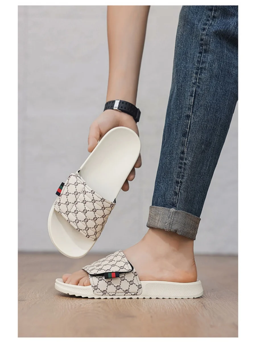 Summer Men's Slippers Fashion Comfortable Breathable Slippers Indoor Bathroom Sandals Plus Size Casual Outdoor Beach Shoes 47