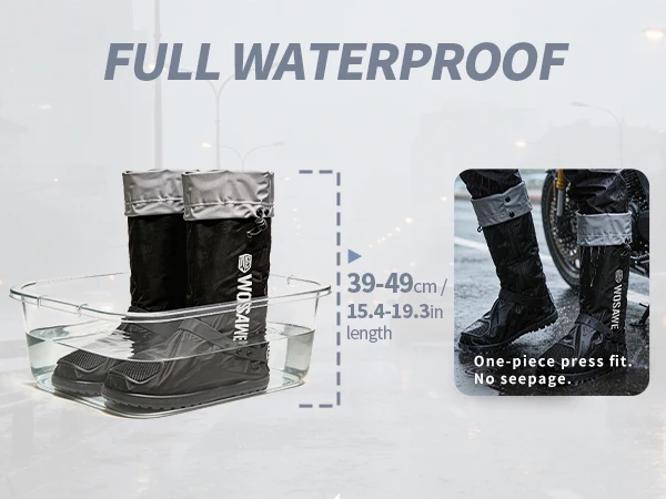 WOSAWE Rain Shoe Covers Unisex Waterproof Covers Motorcycle Cycling Bike Reusable Rainproof Shoes Cover Outdoor Boots Covers