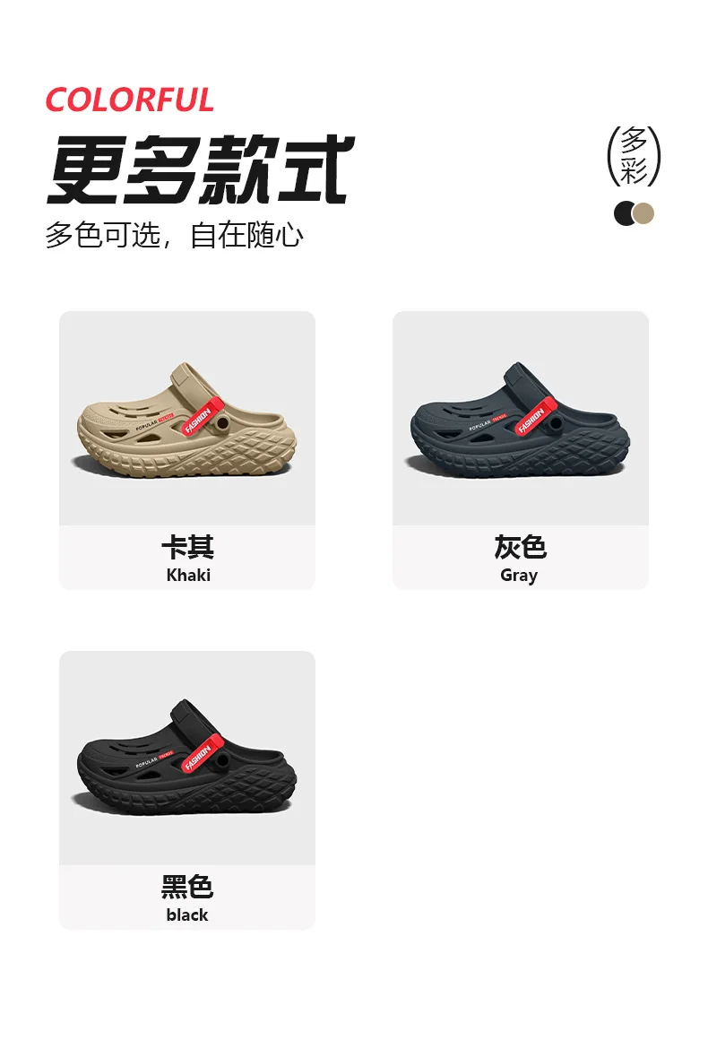 Operating room hole shoes men's 2026 summer new non-slip deodorant arch support wear wear wear cool slippers men