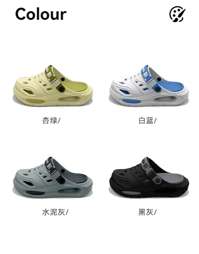 Arch Support, anti Slip, Soft Sole, Wear-Resistant Cool Slippers for Wearing, Thick Sole Breathable Odor Proof Summer Hole Shoes