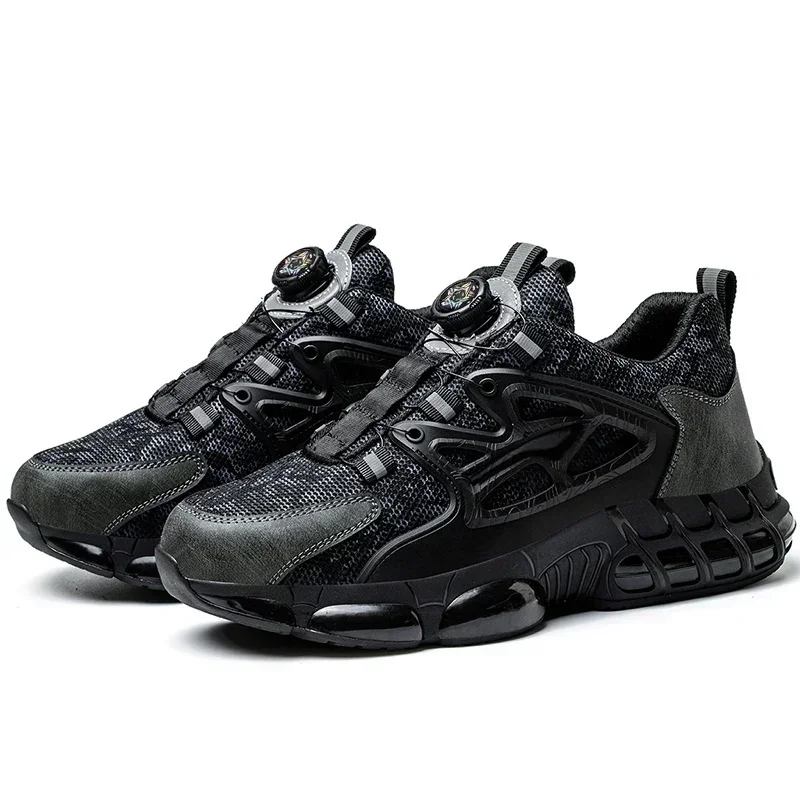 Anti Puncture Work Shoes, Steel Toe Anti Smashing Safety Shoes, Multifunctional Sports Shoes Mining Boots Men's Shoes