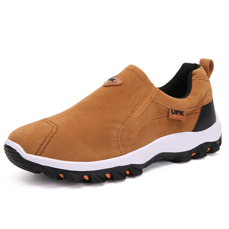 Men's Non-slip Casual Sports Shoes Wear-resistant Hiking Shoes Outdoor Fashion Comfortable Flat Walking Shoes for Men