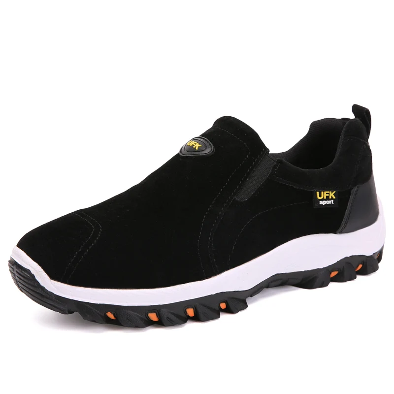 Men's Non-slip Casual Sports Shoes Wear-resistant Hiking Shoes Outdoor Fashion Comfortable Flat Walking Shoes for Men