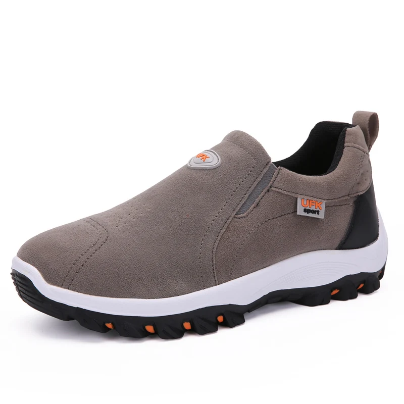 Men's Non-slip Casual Sports Shoes Wear-resistant Hiking Shoes Outdoor Fashion Comfortable Flat Walking Shoes for Men